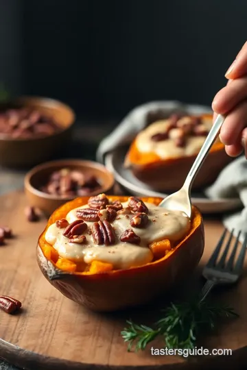 Sweet Potato Casserole with Pecan Topping presentation