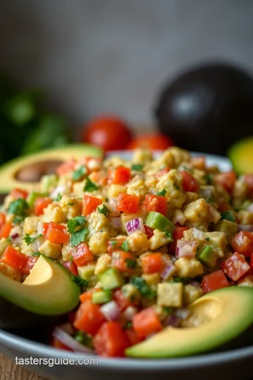 Chunky Guacamole Recipe presentation