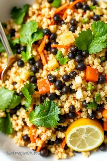 Thai Quinoa Lentil Salad presentation