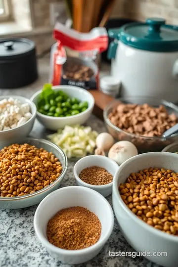 Lamb Lentils Rice with Spinach Recipe ingredients