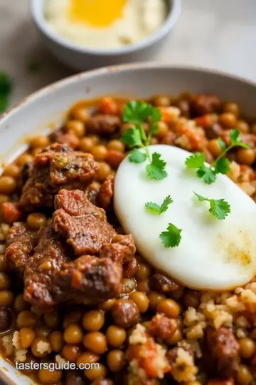 Lamb Lentils Rice with Spinach Recipe presentation