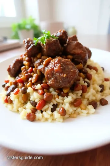 Lamb Lentils Rice with Spinach Recipe steps