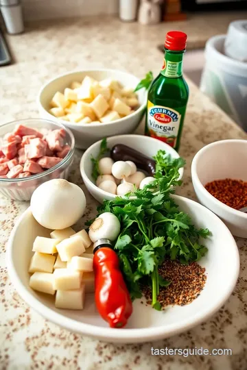 Cacoila (Portuguese Spiced Pork Stew) ingredients