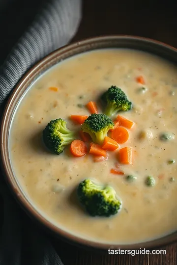 Creamy Cheesy Broccoli Soup presentation