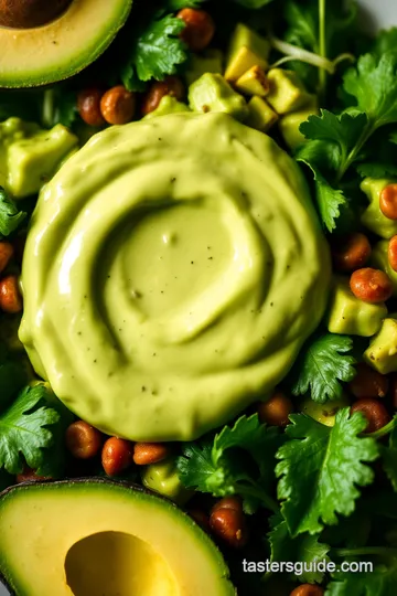 Creamy Cilantro Avocado Dressing presentation