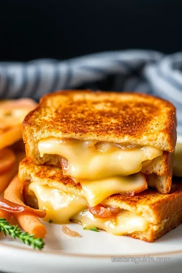 Delicious French Onion Grilled Cheese Sandwich: The Ultimate Comfort Food! presentation