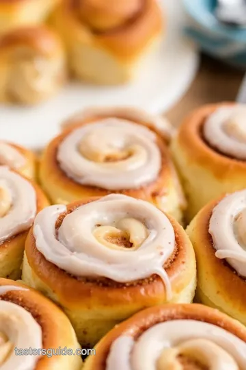 Fluffy Cinnamon Rolls with Rhodes Frozen Bread Dough presentation