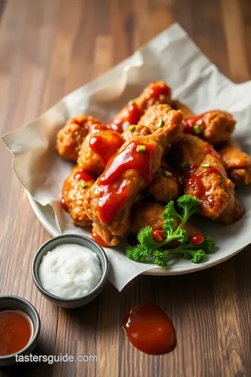 Crispy Fried Chicken Wings with Spicy Gochujang ingredients