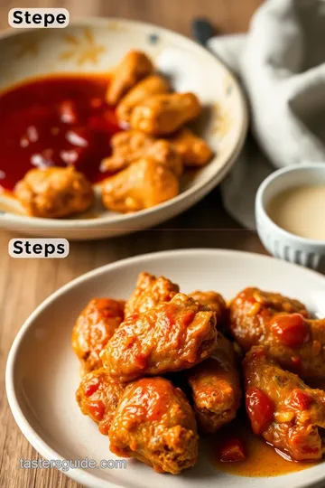 Crispy Fried Chicken Wings with Spicy Gochujang steps