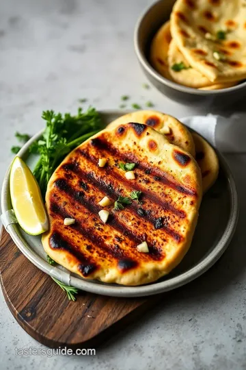 Grilled Naan with Garlic Scape Chutney steps