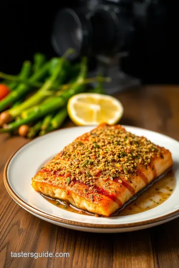 Savory Grilled Salmon with Delightful Rub presentation