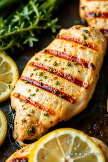 Lemon Herb Grilled Chicken Breast presentation