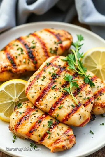 Lemon Herb Grilled Chicken presentation