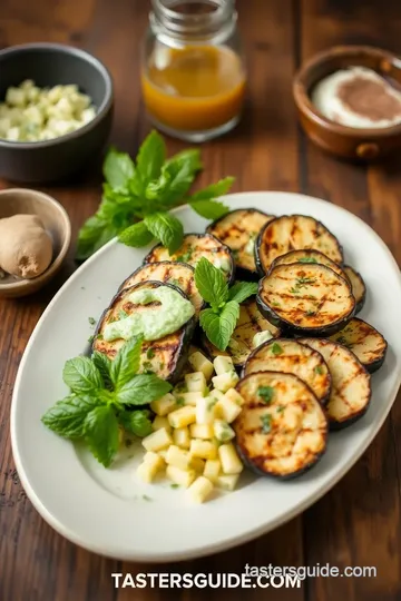 Grilled Eggplant Salad with Mint Dressing ingredients