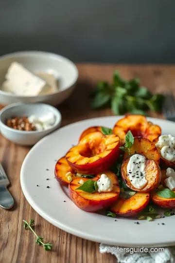 Grilled Peach Salad with Goat Cheese Delight ingredients