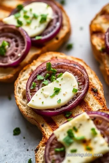 Purple Onion and Chartreuse Sandwich presentation