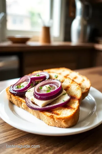 Purple Onion and Chartreuse Sandwich steps