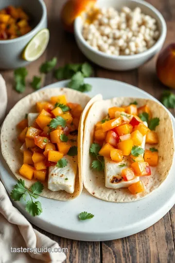 Grilled Fish Tacos with Peach Salsa ingredients