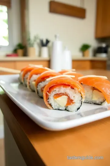 Temaki Salmon with Cream Cheese steps