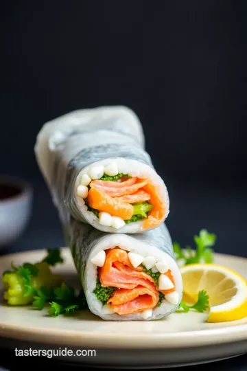 Temaki Salmon Cream Cheese presentation