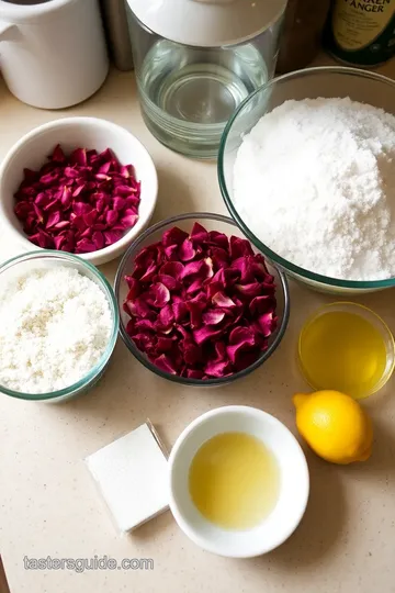 Homemade Rose Petal Jam ingredients