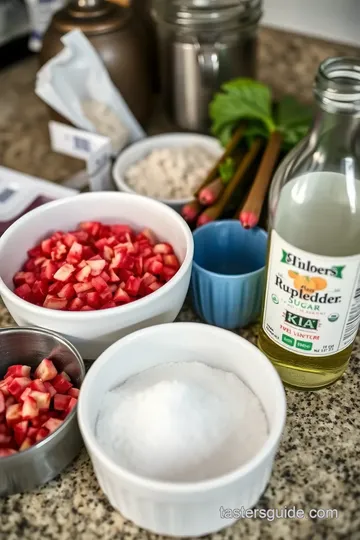 Refreshing Rhubarb Shrub Recipe ingredients