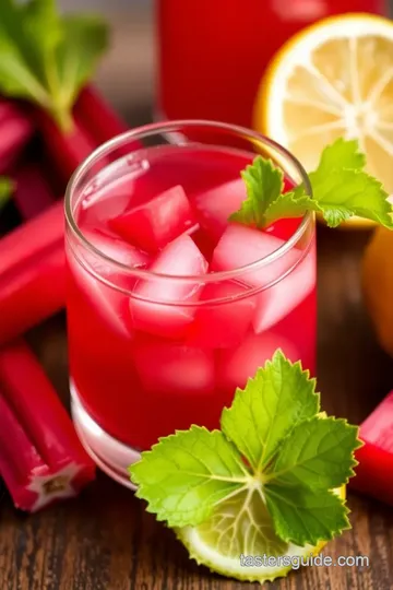 Refreshing Rhubarb Shrub Recipe presentation