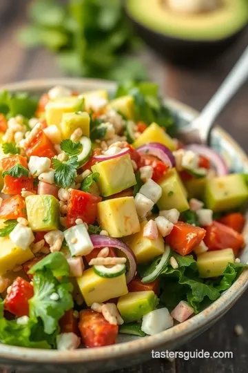 Avocado Yubu Salad with Sesame Dressing presentation