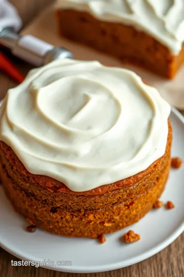 Moist Carrot Cake with Cream Cheese Frosting presentation