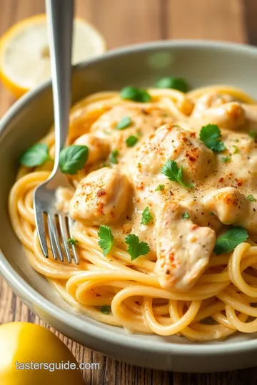 Monterey Chicken Spaghetti presentation