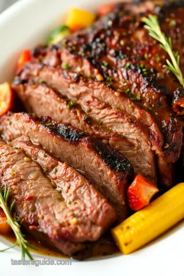 Oven-Baked Beef Brisket Recipe presentation