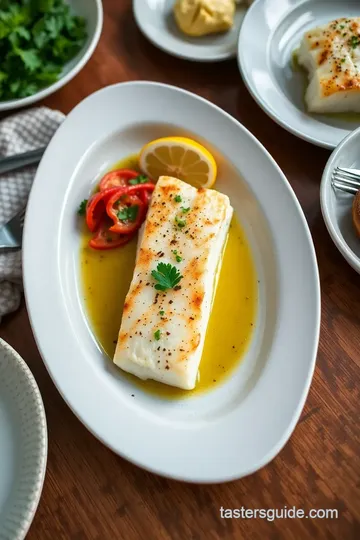 Pan-Seared Pacific Cod with Garlic Butter presentation