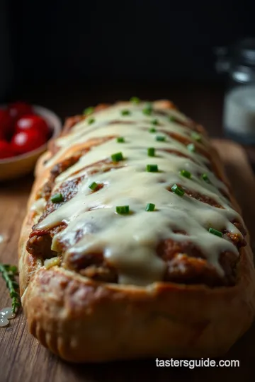 Philly Cheese Steak Stromboli Recipe presentation