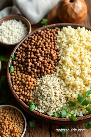 Simple Lentil Tabouli Salad ingredients