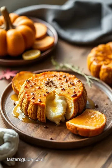 Pumpkin Spice Baked Brie Appetizer presentation