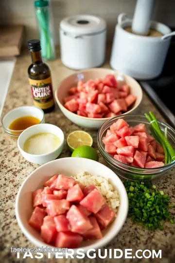 Ahi Cubes Recipe ingredients