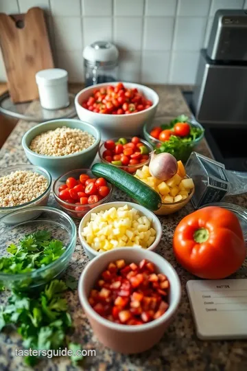 Mediterranean Quinoa Salad ingredients