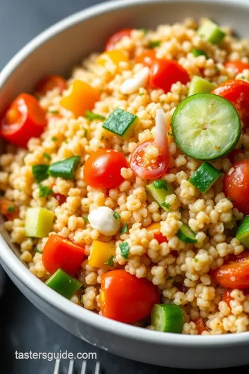 Mediterranean Quinoa Salad presentation