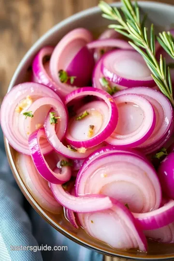 Pickled Onions with Oregano presentation