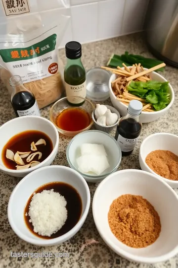 Soy Sauce and Sesame Soba Noodles ingredients