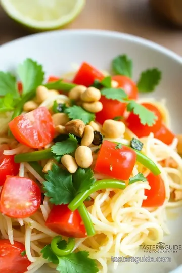 Hmong-Style Thai Papaya Salad (Som Tum) presentation