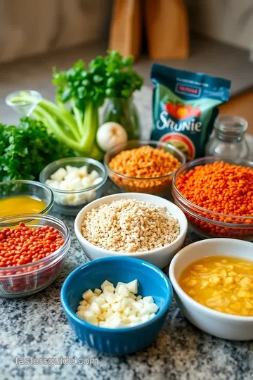 Red Lentil Rice Pilaf ingredients