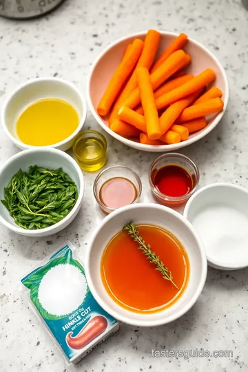 Crinkle-Cut Yellow Carrots with Honey and Thyme Glaze ingredients