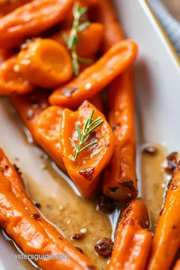 Crinkle-Cut Yellow Carrots with Honey and Thyme Glaze presentation