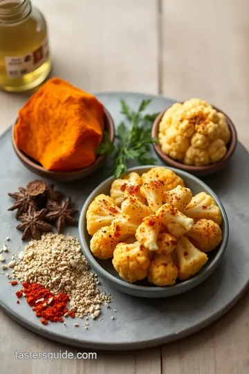 Roast Cauliflower with Unique Spices ingredients