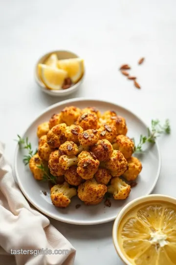 Roast Cauliflower with Unique Spices presentation