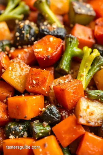 Korean Sprinkle Seasoning Roasted Vegetables presentation