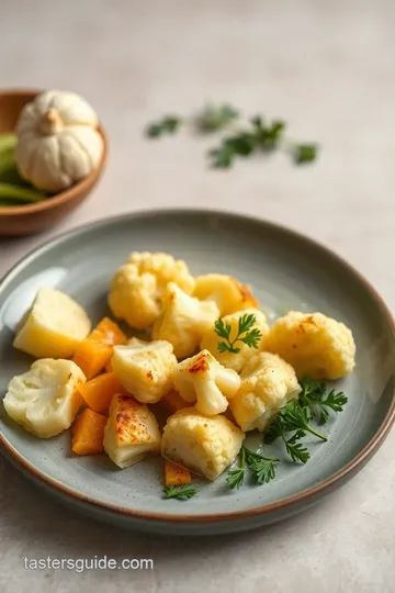 Roasted Cauliflower Gratin with Garlic and Sage ingredients