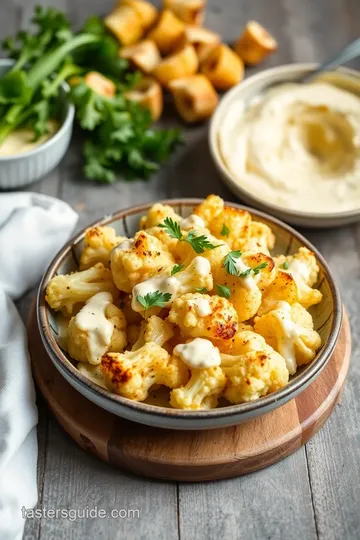 Roasted Whole Cauliflower with Tahini Sauce steps