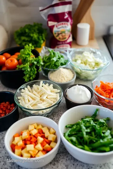 Roasted Vegetable Lasagna ingredients